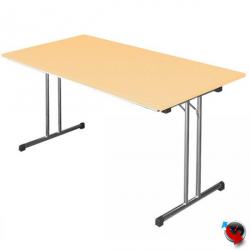 Artikel Nr. 350612 - Klapptisch Ahorn/Alu Silber 1400 x 800 mm